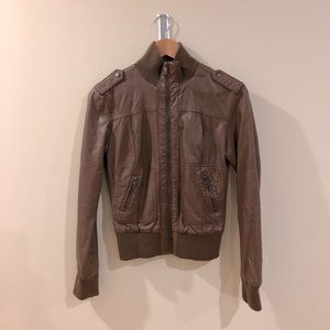 Brown Target xhilaration pleather jacket Small S